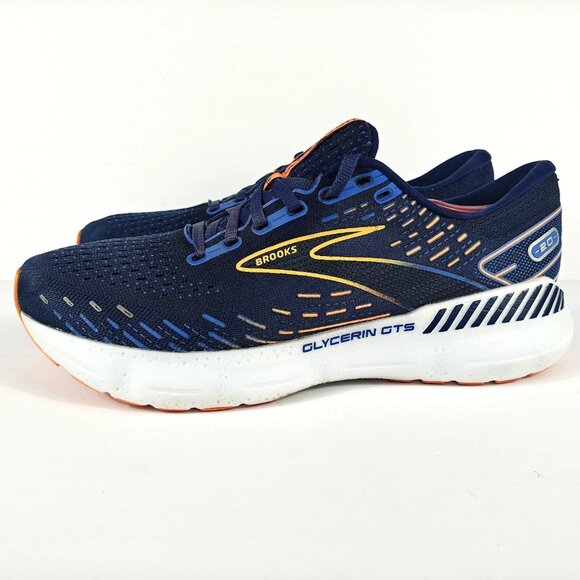 Brooks Glycerin GTS 20 Men's 11 Running Shoes Sneakers Blue Orange 1103831D444 - Picture 12 of 16